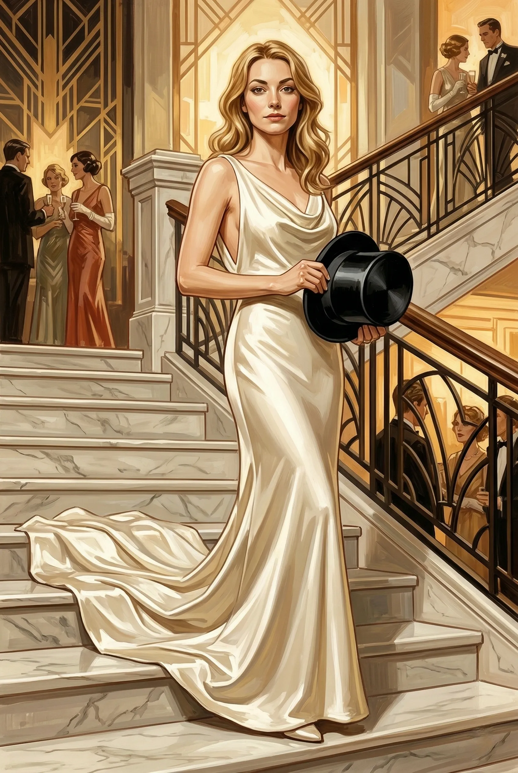 Lorian as superhero and Riya as Roaring 20s flapper