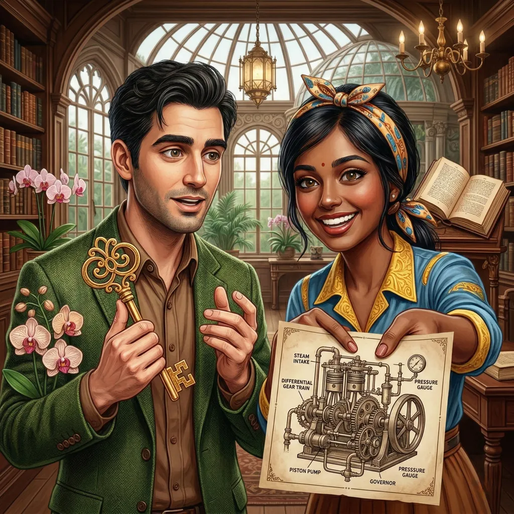 Lorian explaining something while Riya shows you how it works