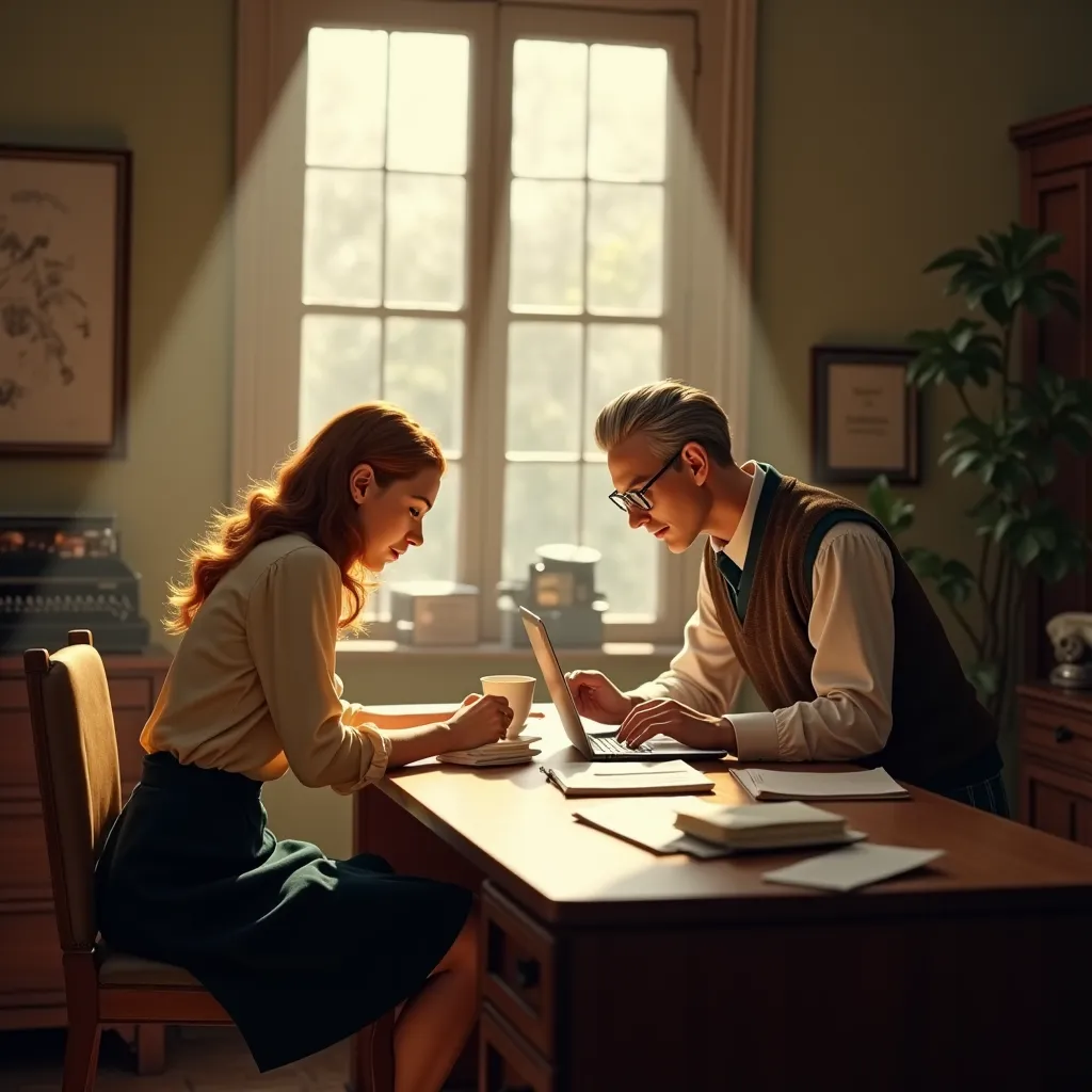 An unusually quiet moment in Friday's corner of the newsroom.