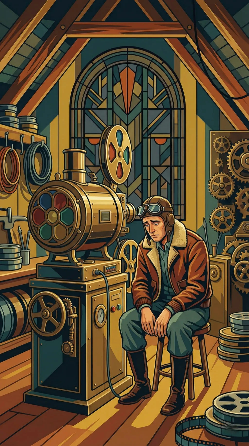 The Lantern, dejected, his projector dark and unused